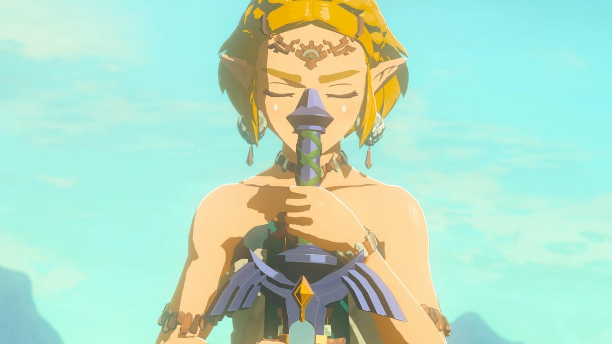 Zelda holding the Master Sword in The Legend of Zelda: Tears of the Kingdom, representing casting for the Zelda live-action movie